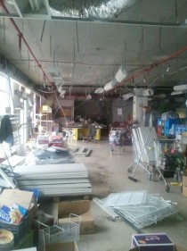 A grocery store in my neighbourhood is failing and has decided to downsize to one-half of the original space This is the half left behind 
