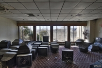 A Heard of Televisions Attempting to Escape an Abandoned HotelResort 