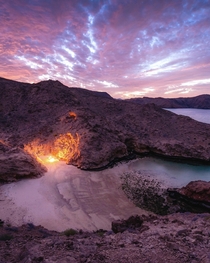 A hidden Bioluminescent cove found long way down the Arabian Coast from Muscat to Salalah in Oman 
