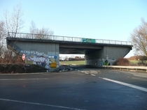 A highway bridge near Castrop-Rauxel Germany - built  but not connected on either end 