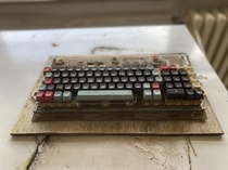 A keyboard in an abandoned meteorological station