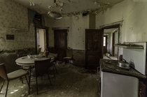 A kitchen stuck in time inside an abandoned house in Ontario Canada OC X