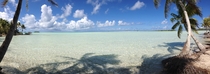 A lagoon within a lagoon - shallow enough to walk between islands The Blue Lagoon Rangiroa French Polynesia 