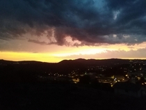 A mixture of sunset and darkness Photo taken in Portugal on a phone camera