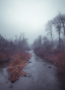 A moody Dyberry Creek in Honesdale PA 