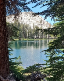 A natural picture frame Dinkey Lakes Wilderness CA USA 