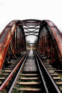 A old rusting railway bridge 