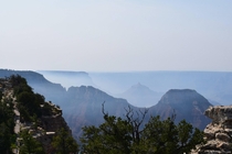 A picture from my familys vacation to the North Rim of the Grand Canyon last summer while wild fires were burning 
