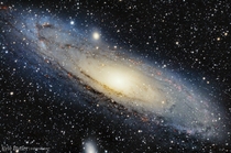 A picture of M the Andromeda Galaxy taken from my light polluted backyard