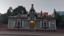 A preserved wooden house in the center of Moscow built in  