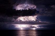A quick forming storm over the Gulf of Mexico from Venice Florida One of the Weather Channels best photographs of  x OC