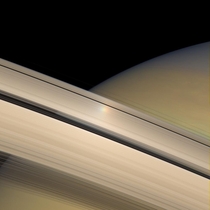 A rainbow on Saturns rings 