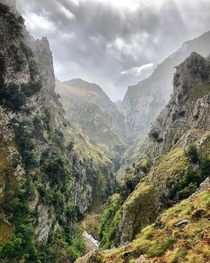 A rainy hike on Ruta del Cares in Picos de Europa National Park -   x 
