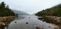 A rather long and rainy but very enjoyable hike around Bubble Pond in Acadia National Park on Mound Desert Island Maine USA 