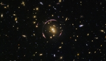 A real picture of an Einstein ring Light from the galaxy is distorted by a black hole