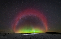 A Red Arc Over Sweden Photographed by Gran Strand in October  
