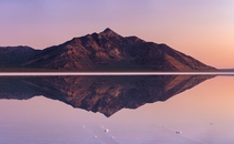 A Reflected Sunrise at Boneville Salt Flats Utah 