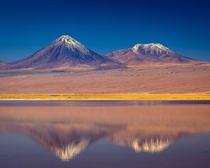 A reflection of Licancabur Atacama Desert Chile 