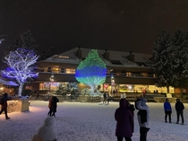 A reminder of winter in Whistler village to cool you down 