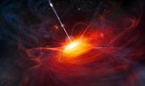 A rendering of the very distant quasar ULAS J