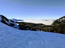 A sea of cloud in the Rhone-Alpes France 