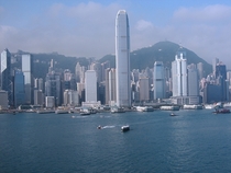 A senic view of Hong Kong Harbor 