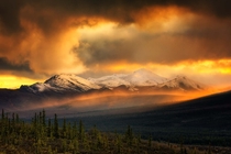 A September storm clears over the Teklanika River Valley in Denali National Park AK Photo by Dan Ransom 