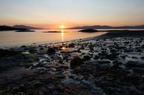 A serene Scottish sunset taken from a beach in Argyll known as Wee Ganavan 