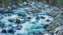 A short exposure of an icy creek near Leavenworth Washington 