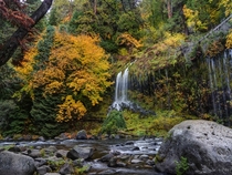 A small section of Mossbrae Falls in Northern California 