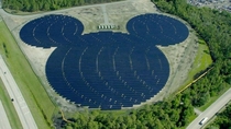 A solar farm shaped like Mickey Mouse that powers Walt Disney World in Bay Lake USA
