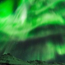 A solar storm lighting up the sky in Troms Norway with Northern Lights  - more of my aurora shots at IG glacionaut