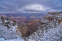 A Spring snow at the Grand Canyon 