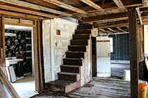 A staircase in a long forgotten home Nova Scotia 