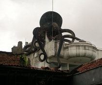 A statue of octopus in Bandung Indonesia