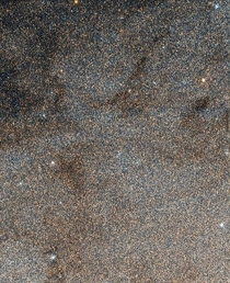 A tiny portion of Andromeda galaxy containing  billion stars