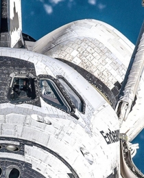 A unique view of the Space Shuttle Endeavour