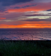 A vibrant Firth of Forth sunset