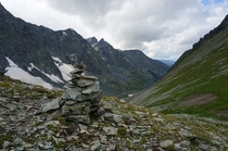 A view from Kuyguk Pass m Altai Mountains Russia 