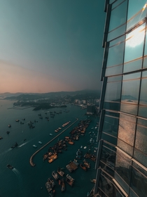 A view from the Ritz Carlton in Hong Kong