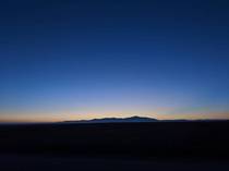 A wonderful view of Pikes Peak Colorado right after sunset 