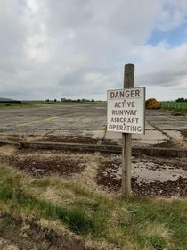 Abandoned airfield in East Lothian Scotland