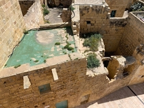 Abandoned area of the Citadel Gozo Island Malta 