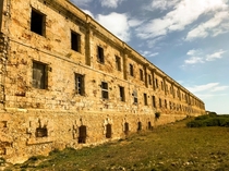 Abandoned barracks La Mola military base Menorca Spain 