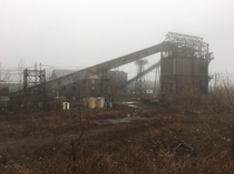 Abandoned Bethlehem Steel Plant in the fog Buffalo NY