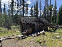 Abandoned cabin outside Peachland BC Canada