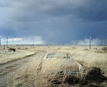 Abandoned Car in Grass Benton Montana By Patrick Warner 