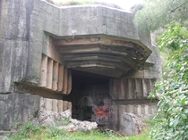 Abandoned casemate of the Mameli battery near Genoa Italy 