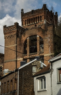 Abandoned castle-like coal mine of Hasard de Cheratte 