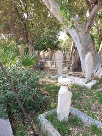 Abandoned cemetery amp mosque Reis Murat Mosque in Rhodes Greece